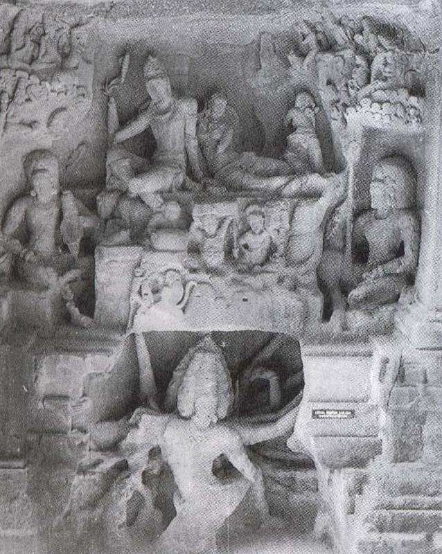 unknow artist Shiva and Parvati on Kailasa Kailasa-whine-peel on Ellora